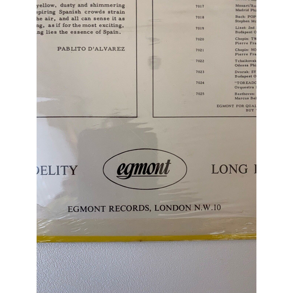 Toreador! Music From The Bull Ring LP Orquestra Pablito D'Alvarez Egmont SEALED - Picture 4 of 5